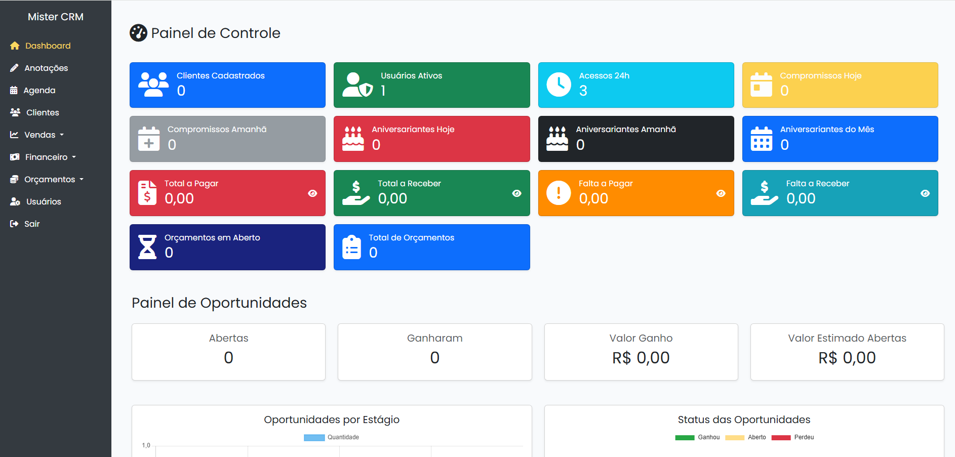 Filtros AJAX no Mister CRM